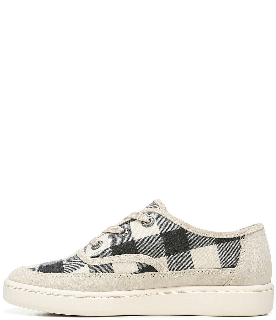 Zodiac Cheezburger Plaid Fabric Lace-Up Sneakers