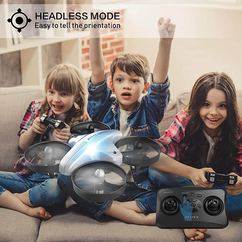 Drone for Kids and Beginners,Portable Remote Control RC Quadcopter Drone Toy, Best Drone for Boys and Girls with Altitude Hold, 3D Flips, Headless Mode,LED Light&Extra Batteries AT-66(White)