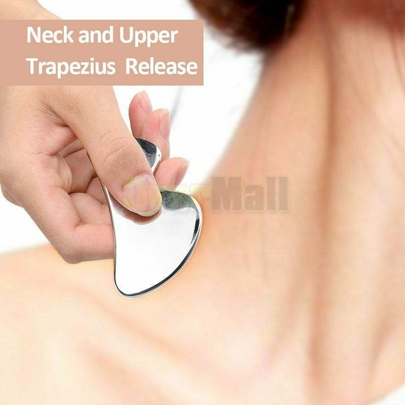 Gua Sha Stainless Steel  Stone Muscle Scraping Tool Massage Therapy Tissue USA