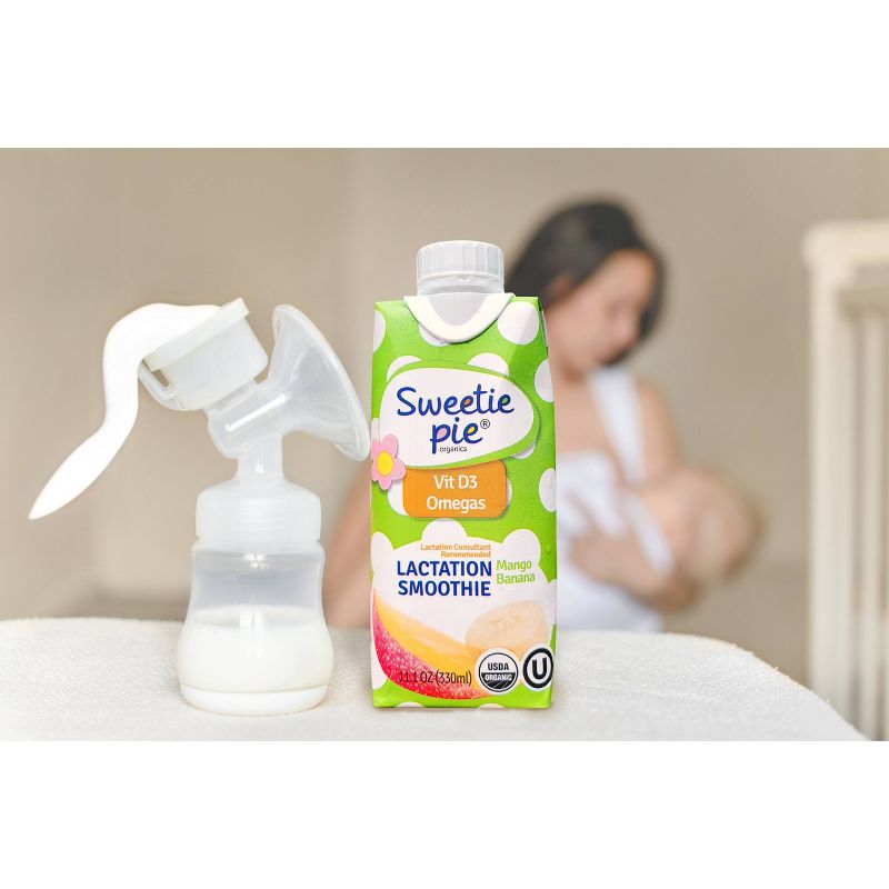 Sweetie Pie Organics Lactation Smoothie Tropical Flavor - 11.1oz/4ct