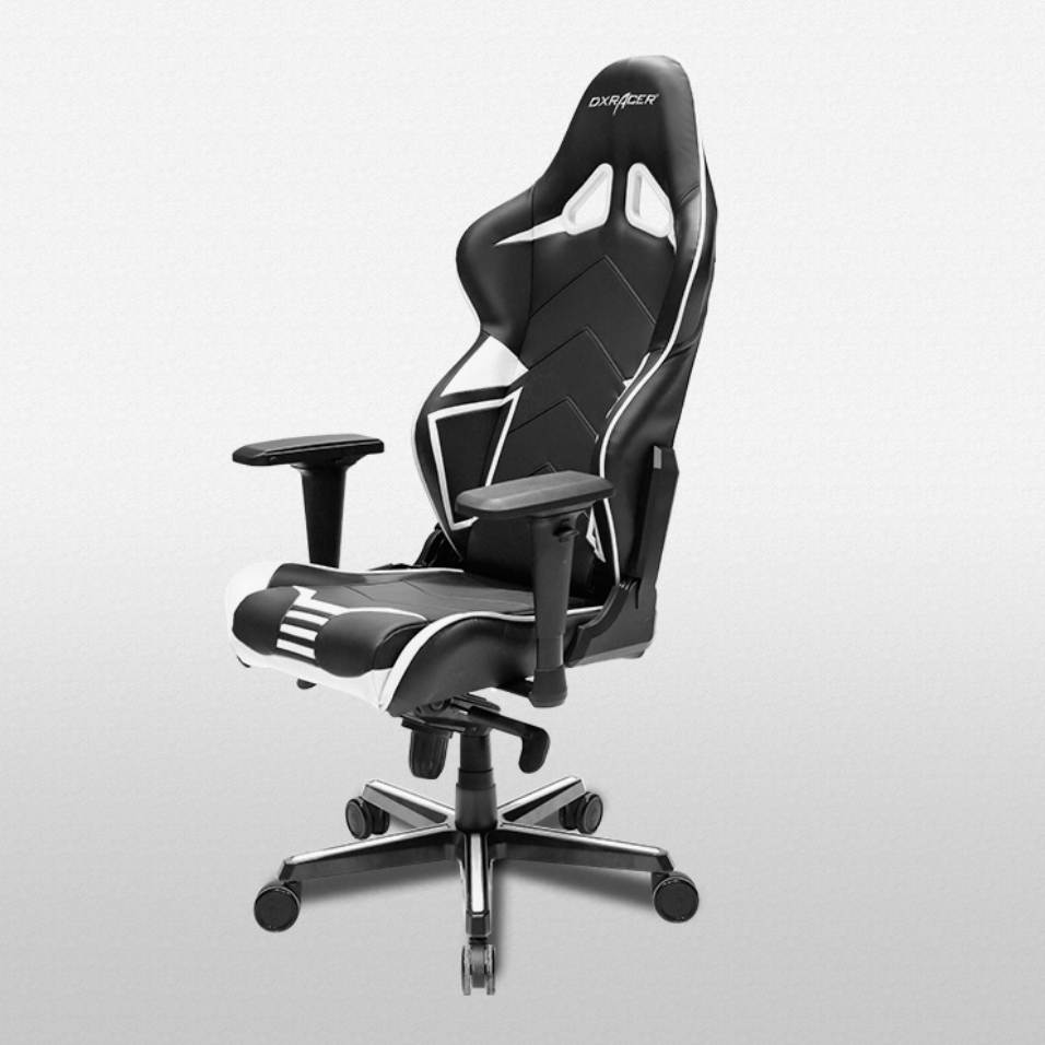 DXRacer Racing Series OH/RV131/NW Newedge Edition Racing Bucket Seat Office Chair Gaming Chair PVC Ergonomic Computer Chair eSports Desk Chair Executive Chair With Pillows