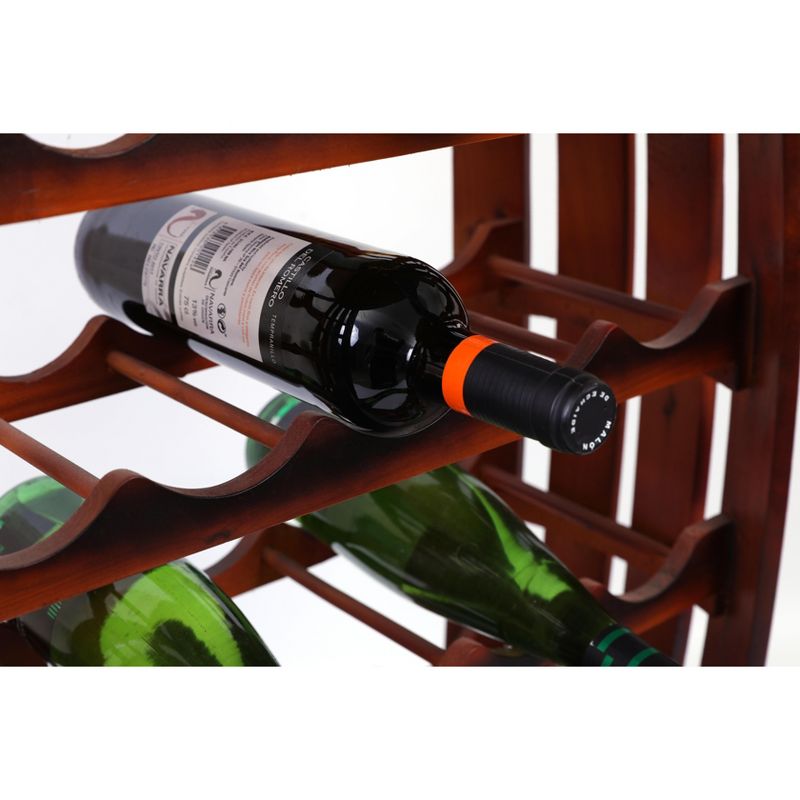 Vintiquewise Large Wooden Barrel Shaped 23 Bottle Wine Rack