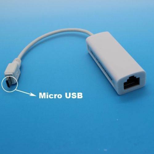 Micro USB 2.0 to Ethernet RJ45 Female Network LAN Adapter Card Dongle 100Mbps