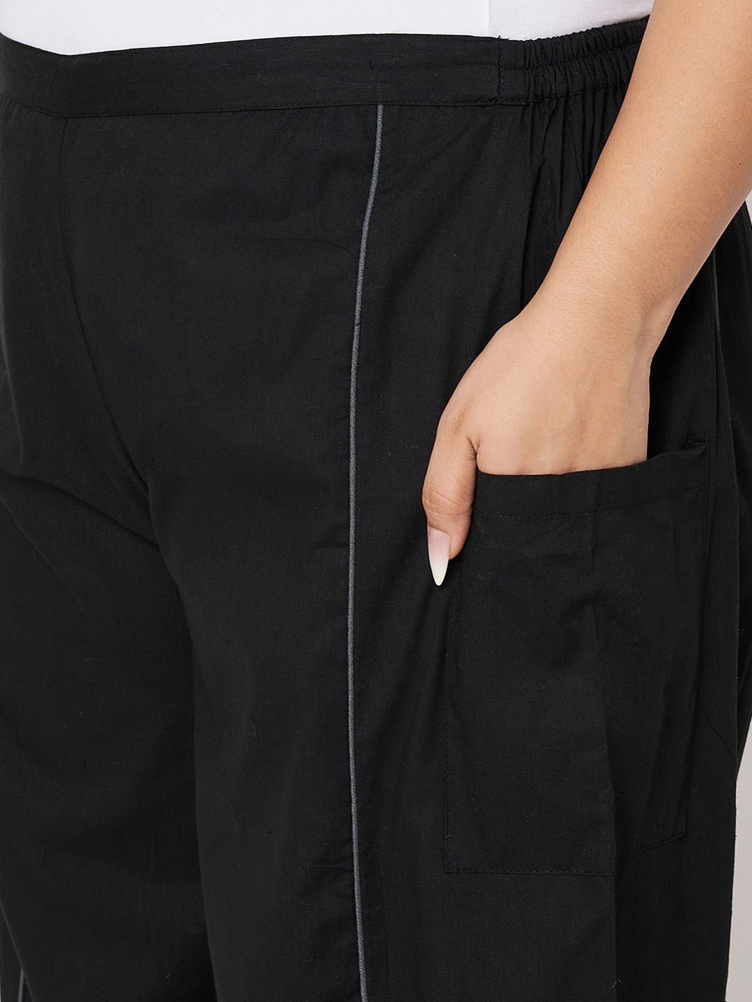 9rasa Black Plus Size Pants