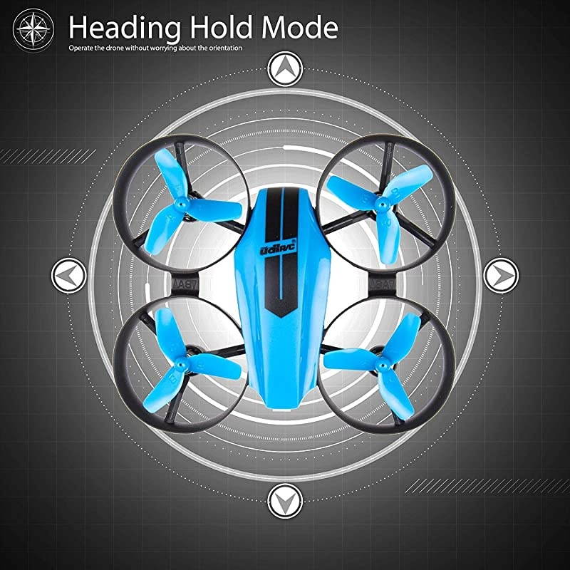 U46 Mini Drone for Kids 24Ghz RC Drones with Auto Hovering Headless Mode Nano Quadcopter Blue