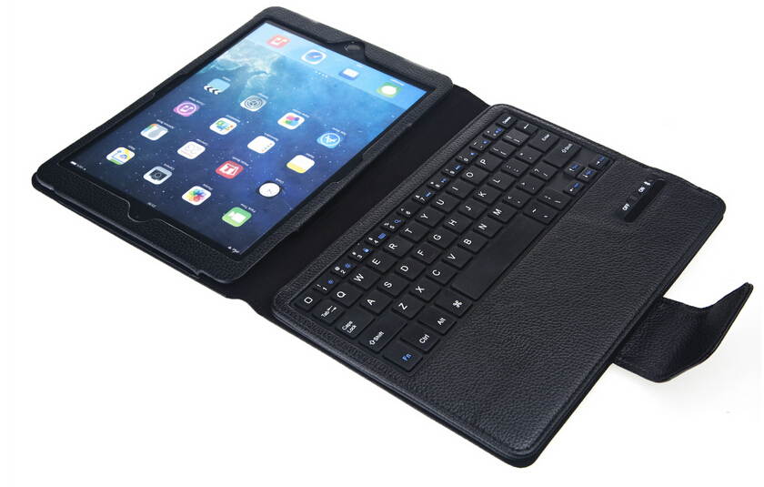 For Apple iPad Air2  5th Gen Bluetooth Keyboard Wireless Leather Case Cover Black white red pink