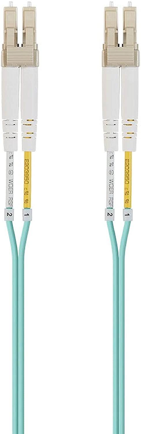 Monoprice OM3 Fiber Optic Cable - 30M (Meter) - LC/UPC-LC/UPC Multi Mode Duplex 50/125 Type 2.0mm PVC
