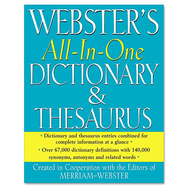 Webster All in One DictionaryThesaurus Hardcover 768 Pages