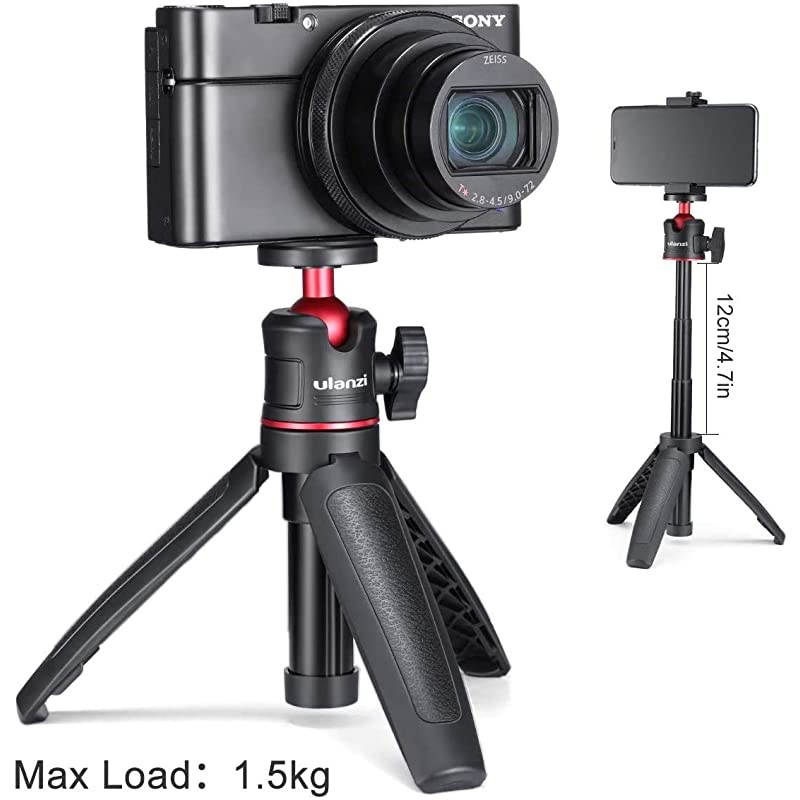 MT08 Extension Pole Tripod Mini Selfie Stick Tripod Stand Handle Grip for Webcam iPhone 11 Pro Max Samsung Smartphone Canon G7X Mark III Sony ZV1 RX100 VII A6400 A6600 Cameras Vlogging