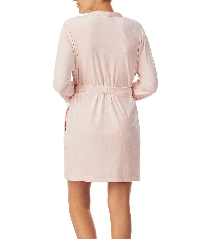 Lauren Ralph Lauren Paisley Print Satin Short Wrap Robe