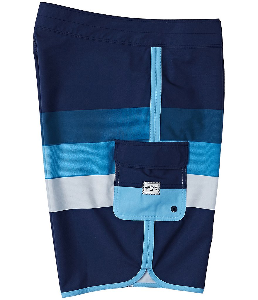 Billabong 73 Stripe Pro 20#double; Outseam Striped Recycler Recycled Materials Board Shorts