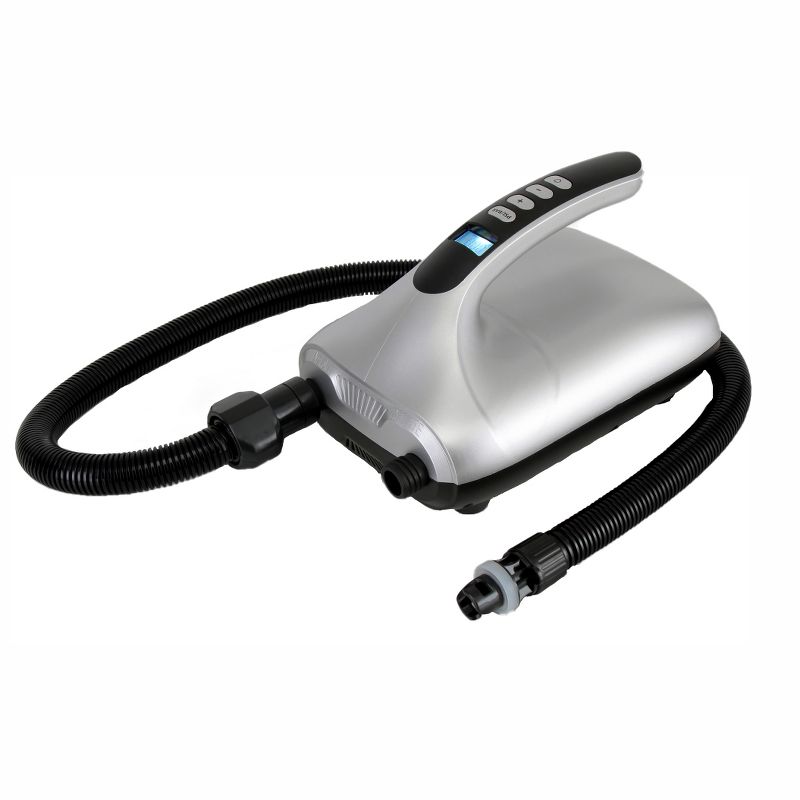 SereneLife Portable Digital Electric Air Pump Inflator Compressor with Detachable Hose for Watersports, Pool Inflatables, & SUP Paddleboards (2 Pack)