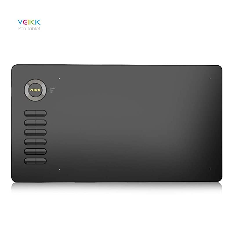 A15 Graphic Drawing Tablet 10x6 inch Digital Pen Tablet with BatteryFree Passive Stylus and 12 Shortcut Keys