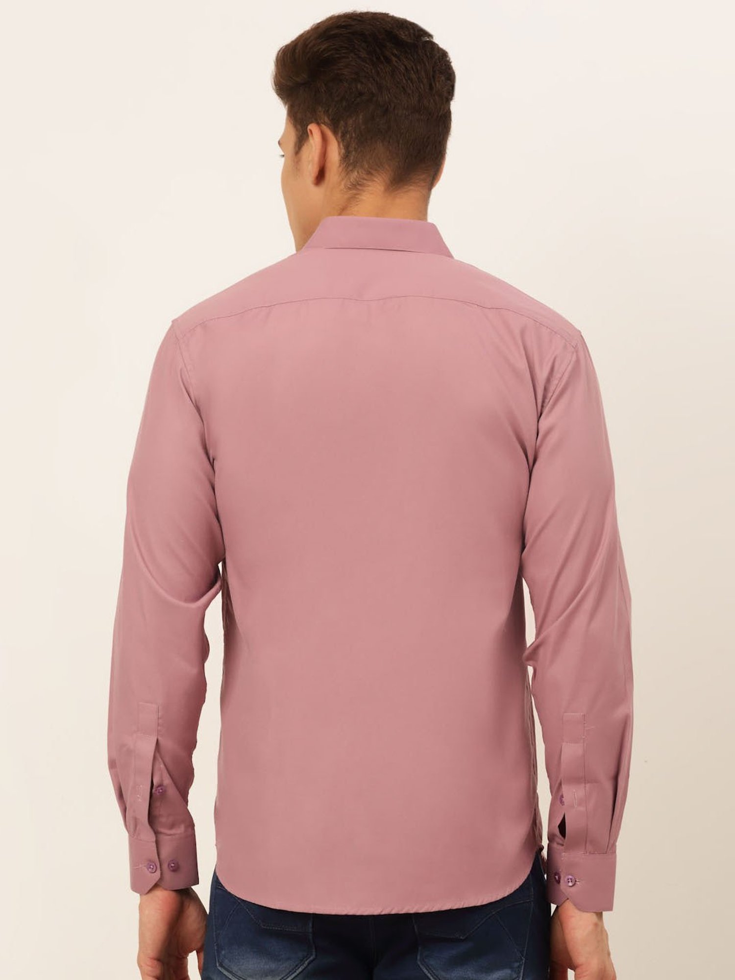 Jainish Magenta Cotton Regular Fit Shirt