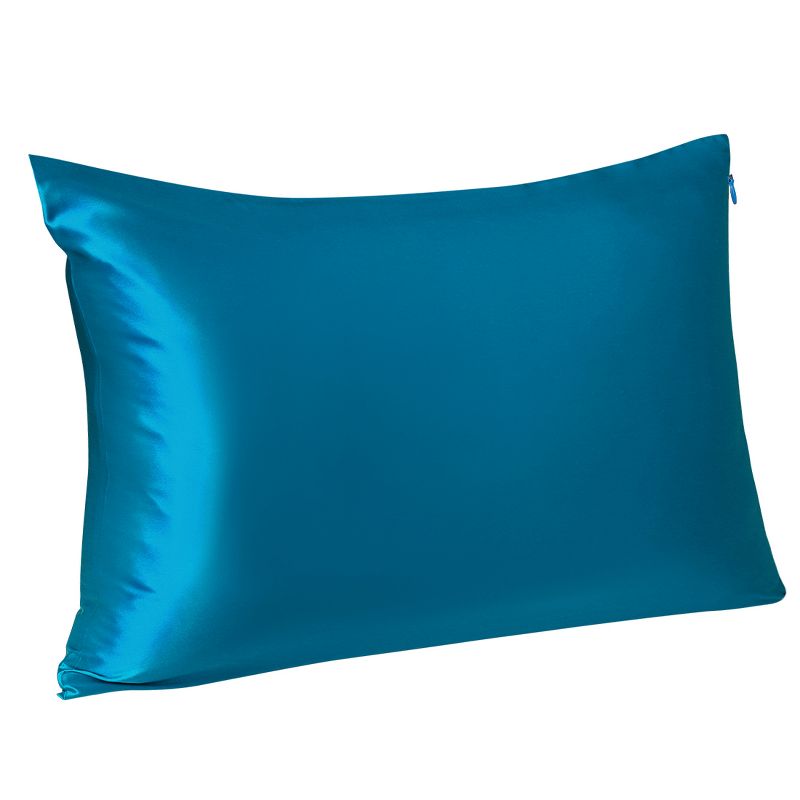 1 Pc 20&rdquo; x 30" Silk for Facial Beauty and Hair Pillow Case Black - PiccoCasa