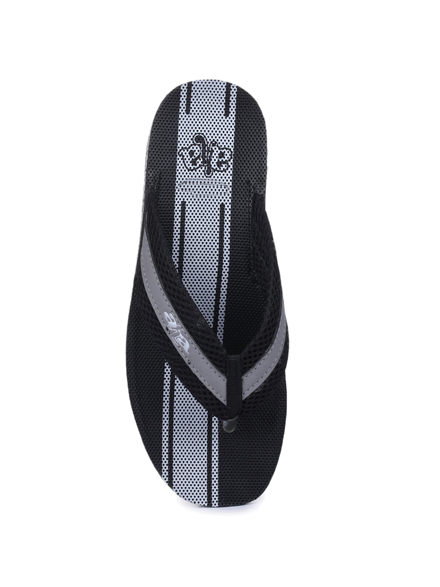 Aha by Liberty Men's Grey & Black Flip Flops