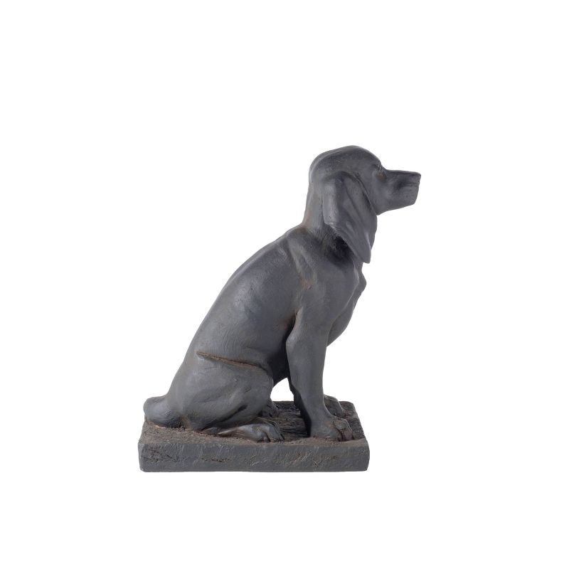 18" Resin Indoor/Outdoor Noble Dog Statue Gray - Alfresco Home LLC