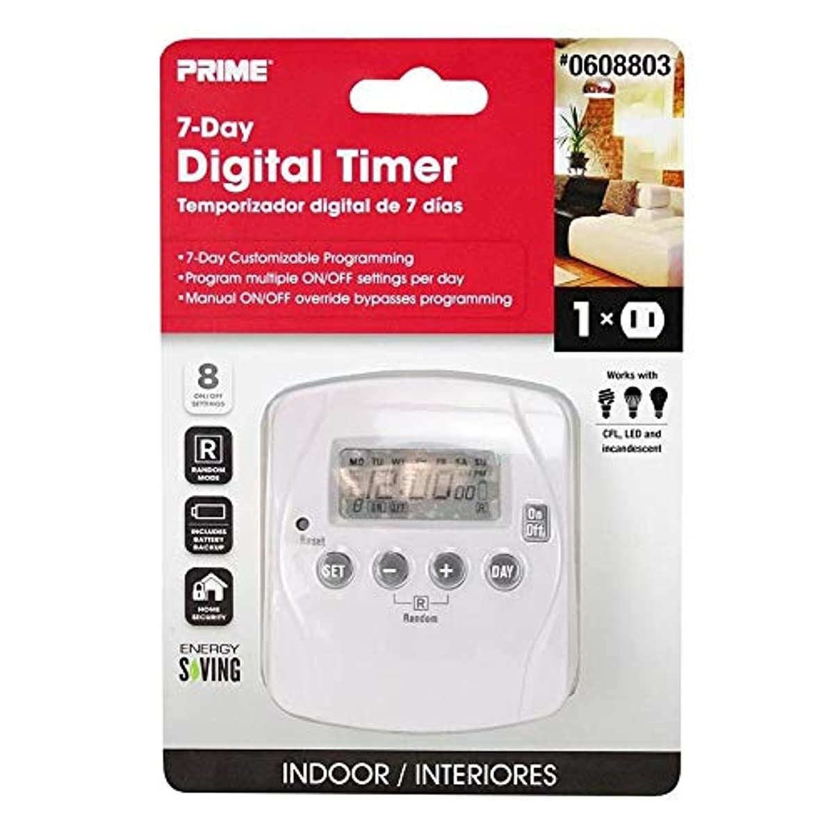 Prime Wire & Cable PBFSTAP 4-Outlet Wall Tap with Foot Switch with 6-Feet Cord