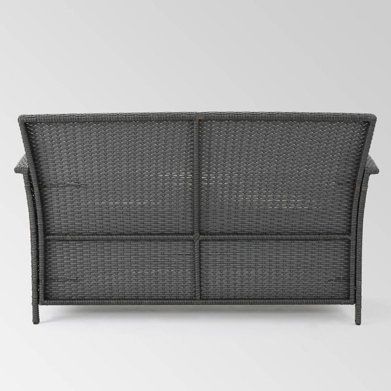 St. Lucia Wicker Loveseat - Gray - Christopher Knight Home