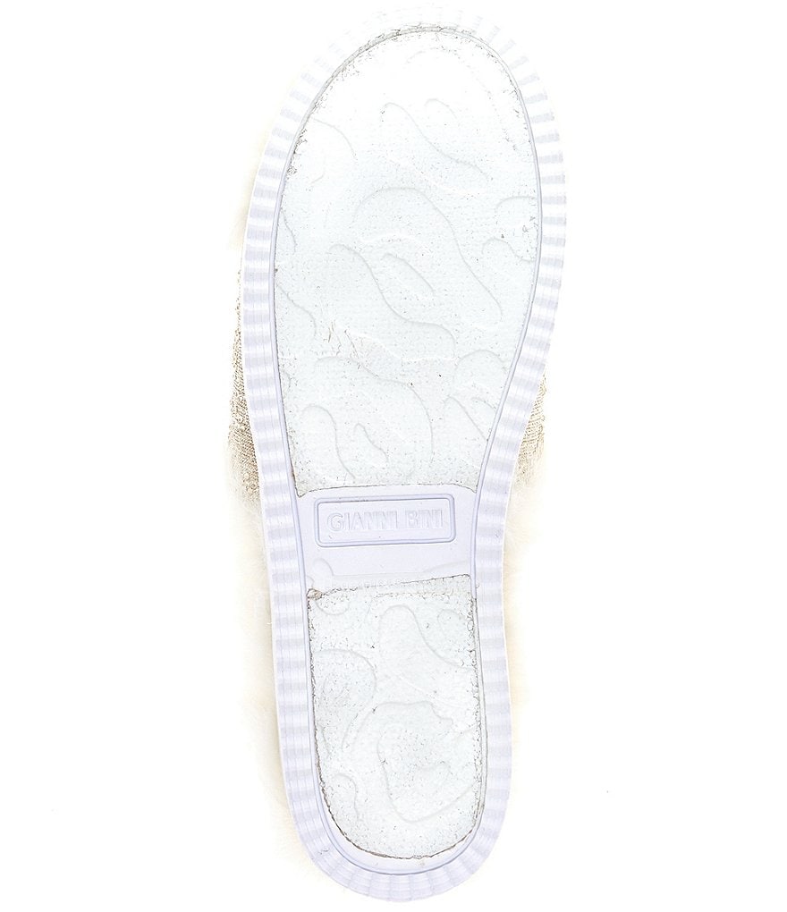 Gianni Bini Cushyy Faux Fur Rhinestone Embellished Leopard Print Slippers