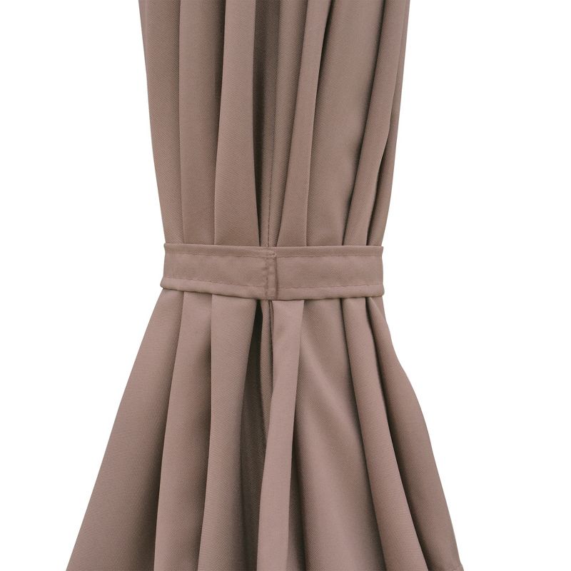 Lanai 8.75' x 4.375' Half Umbrella - Coffee - Island Umbrella