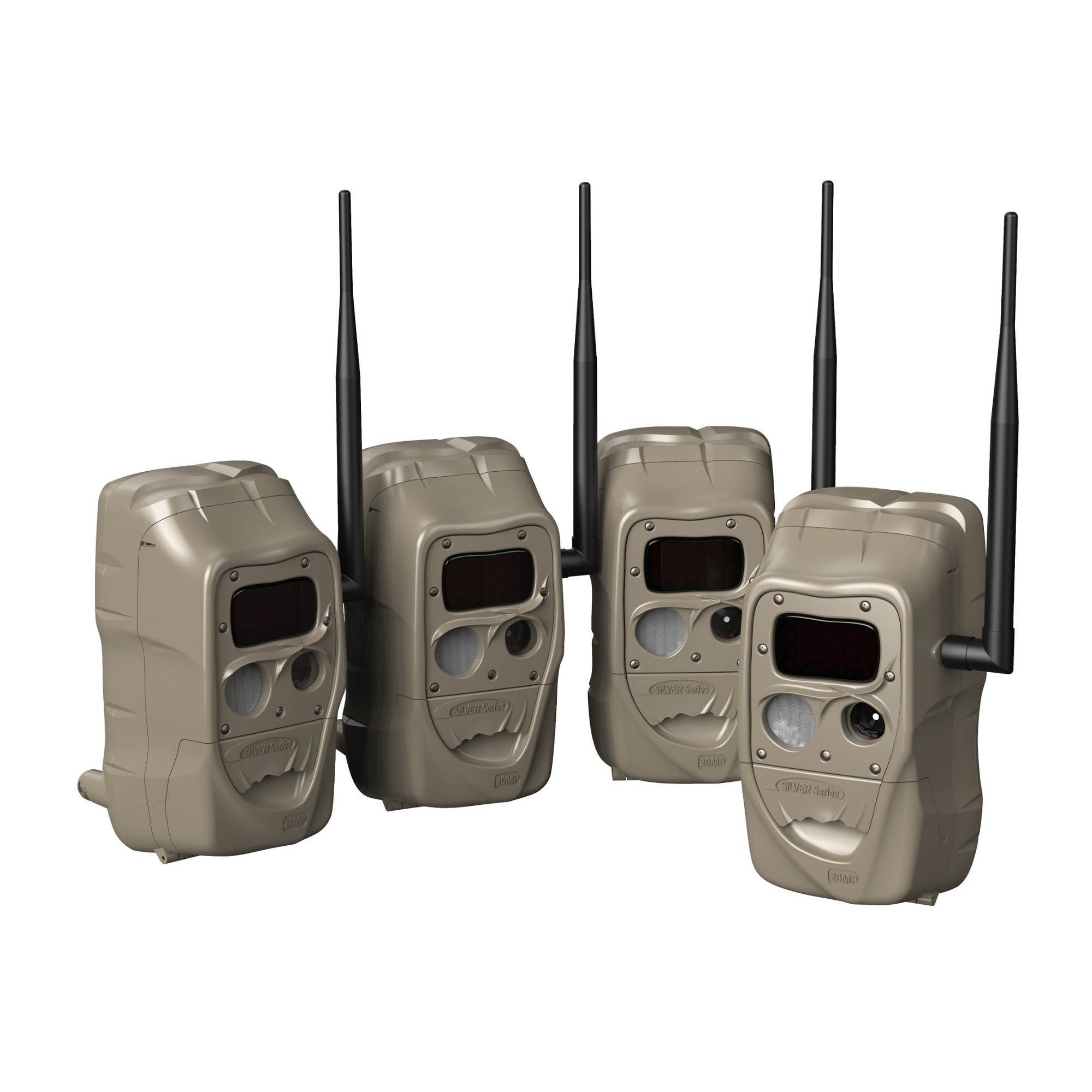 Cuddeback CuddeLink Black Flash J-1538 Cameras (4pk) with 8 SD Cards and Reader.