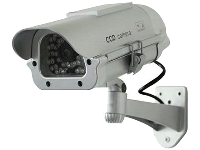 SPT SECURITY 15-CDM15 Solar Powered Fake Dummy Security Camera, Silver