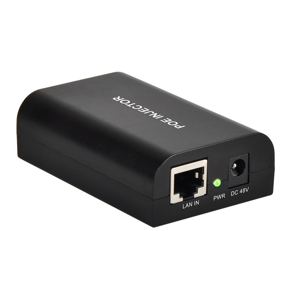POE Injector Power and Data Connectivity for Non-Poe 802.3af Gigabit Auto detects Power Pug &Play Black Network Ready
