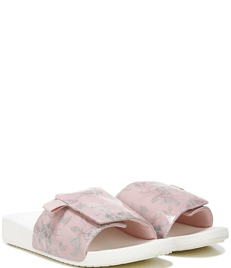 Vionic Keira Floral Print Adjustable Slides