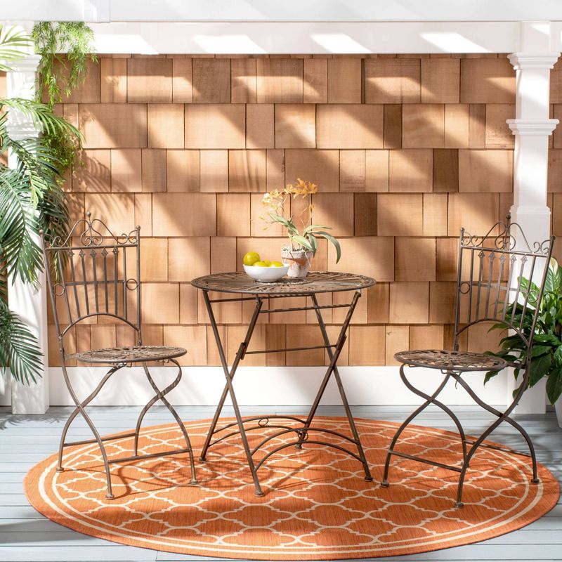 Belen 3pc Bistro Set - Black Rust - Safavieh