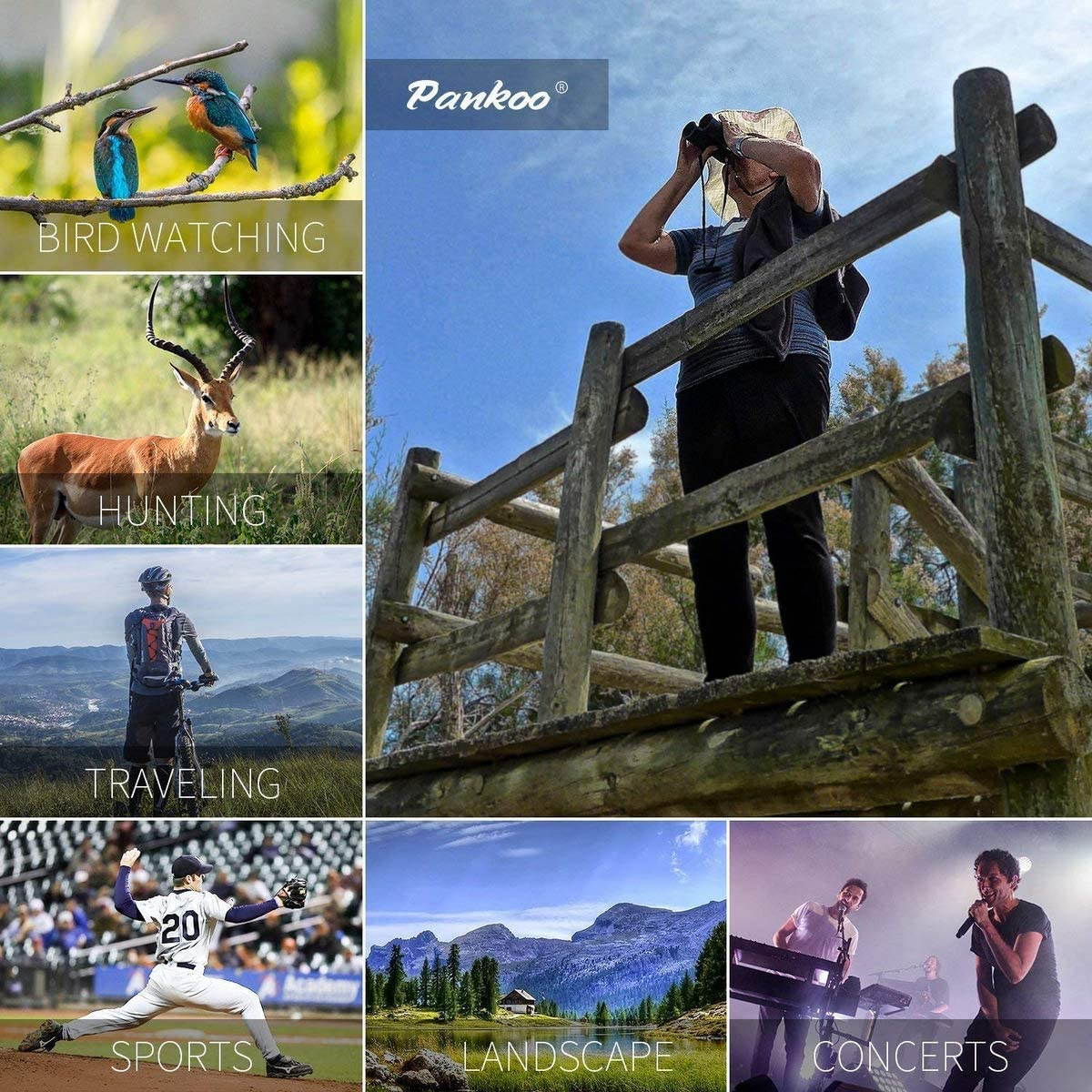 10x50 Powerful Binoculars for Adults with Low Light Night Vision, Large Eyepiece, 10 Seconds Quick Focus, Waterproof Wide Angle Compact-Binoculars-for-Adults-Bird-Watching, Hunting, Concerts