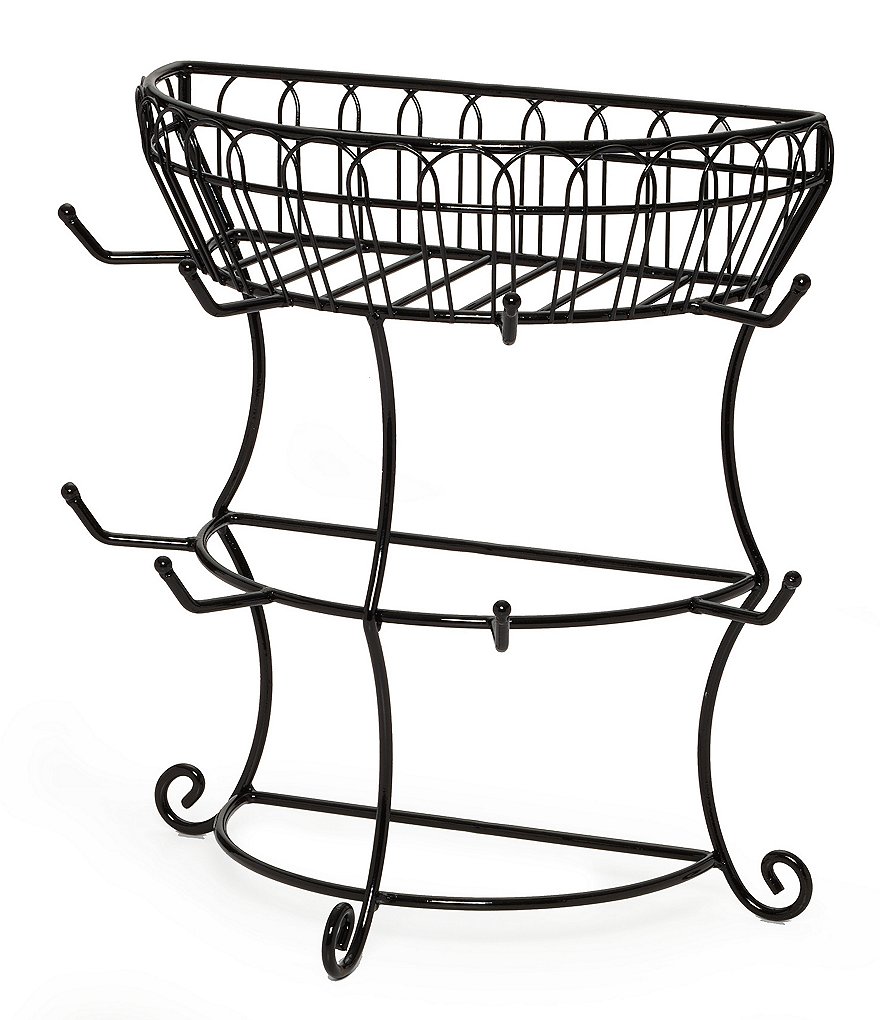 Gourmet Basics by Mikasa Avilla Picnic Plate Napkin and Flatware Storage Caddy with Paper Towel Holder