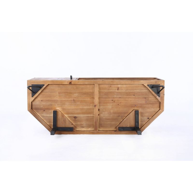 Rosemark 3 Door Media Credenza TV Stand for TVs up to 66" Gray - Treasure Trove Accents