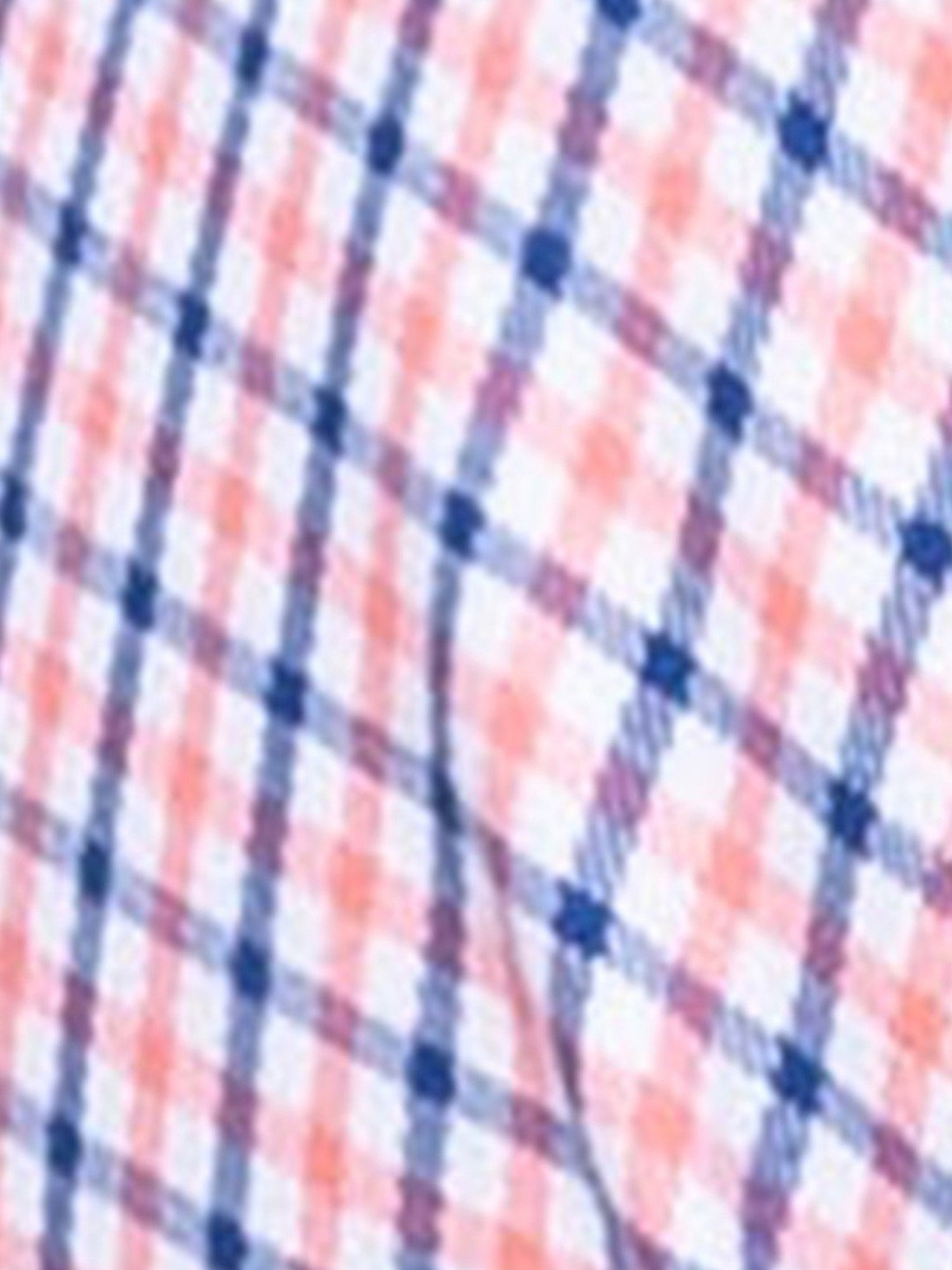 Park Avenue Orange Cotton Slim Fit Checks Shirt