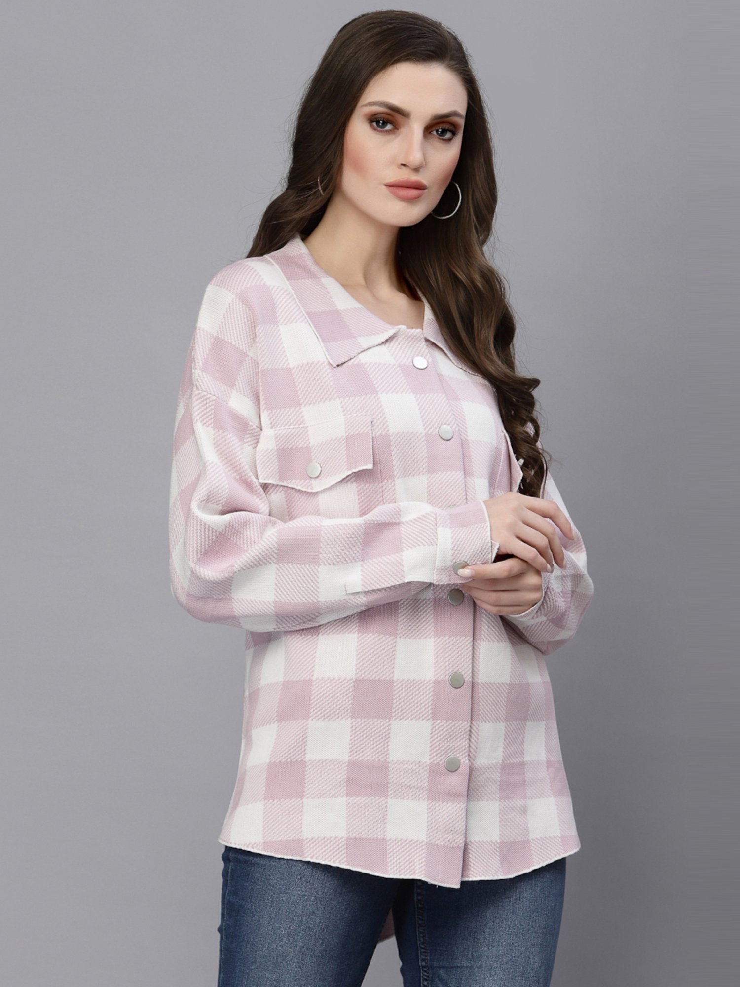 Mafadeny Purple Chequered Shirt