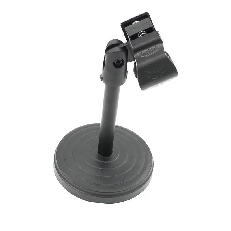 oldable Desktop Mic Stand Adjustable Angle Foldable Table Tops Microphone Mount Holder Stand Bracket Plastic Black