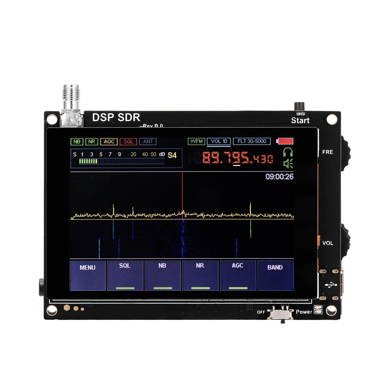 DSP SDR HAM Wireless Receiver Accessory 3.5 Inch Touchable IPS Display Screen+Main Hardware Fourply Circuit Board Impedance Matching