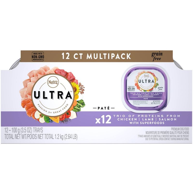 Nutro Ultra Grain-Free Paté Wet Dog Food - 3.5oz/12ct Variety Pack