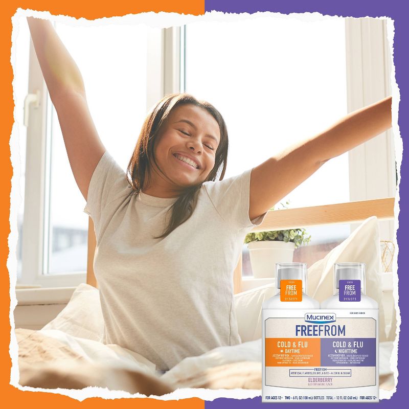 Mucinex Acetaminophen Cold, Flu & Cough Suppressant - Day & Night - 2pk/12 fl oz