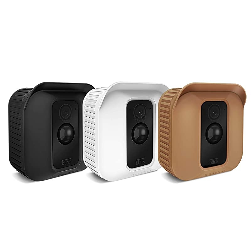 Silicone Skin for Blink XT2/XT Camera - [3 Pack] Premium Silicone UV Weather Resistant Protective Case Cover for Blink XT2 & XT Home Security Indoor Outdoor Camera - Black, Brown, White