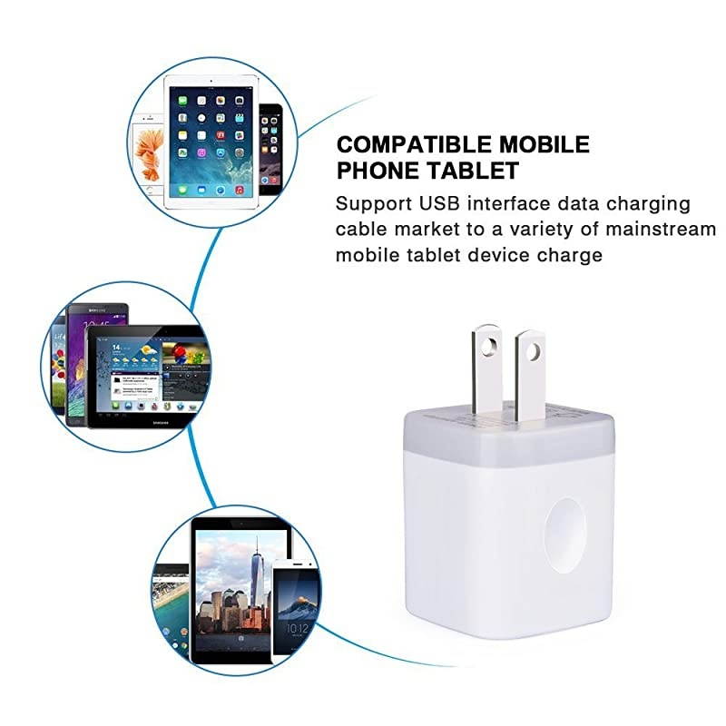 USB Wall Charger  2Pack Dual Port 21A Wall Charger Brick Base Adapter Charging Block Charger Cube Plug Charger Box for iPhone X66S78 Plus iPad Samsung Android LG HTC Nokia Phone