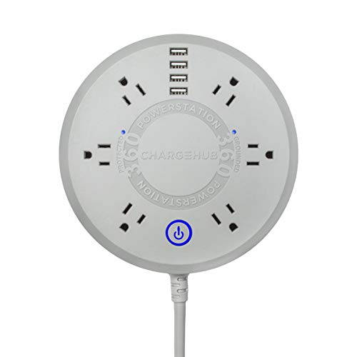 ChargeHub Powerstation 360 10-Device Surge Protector Power Strip