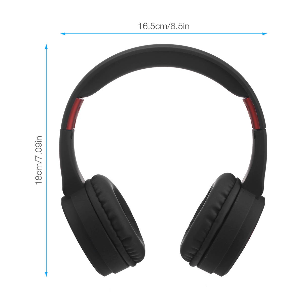 Wireless Bluetooth Headphones over Ear Stereo Super Bass Built-in Mic Foldable Headset Earphone for PC, Smart Phone, Tablet, Speakers