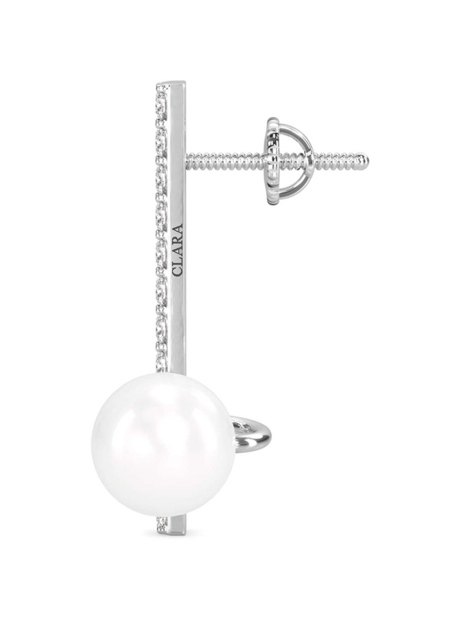 Clara 92.5 Sterling Silver Rhodium-Plated Swiss Zirconia Ichika Earrings