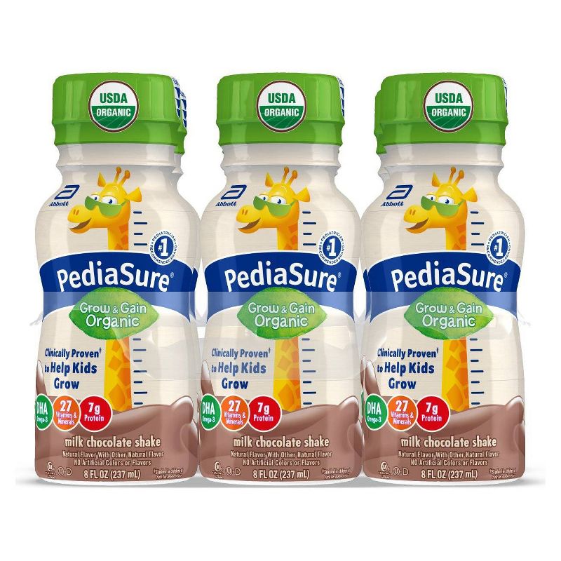 PediaSure Organic Kids Nutritional Chocolate Shake - 6ct/48 fl oz Each