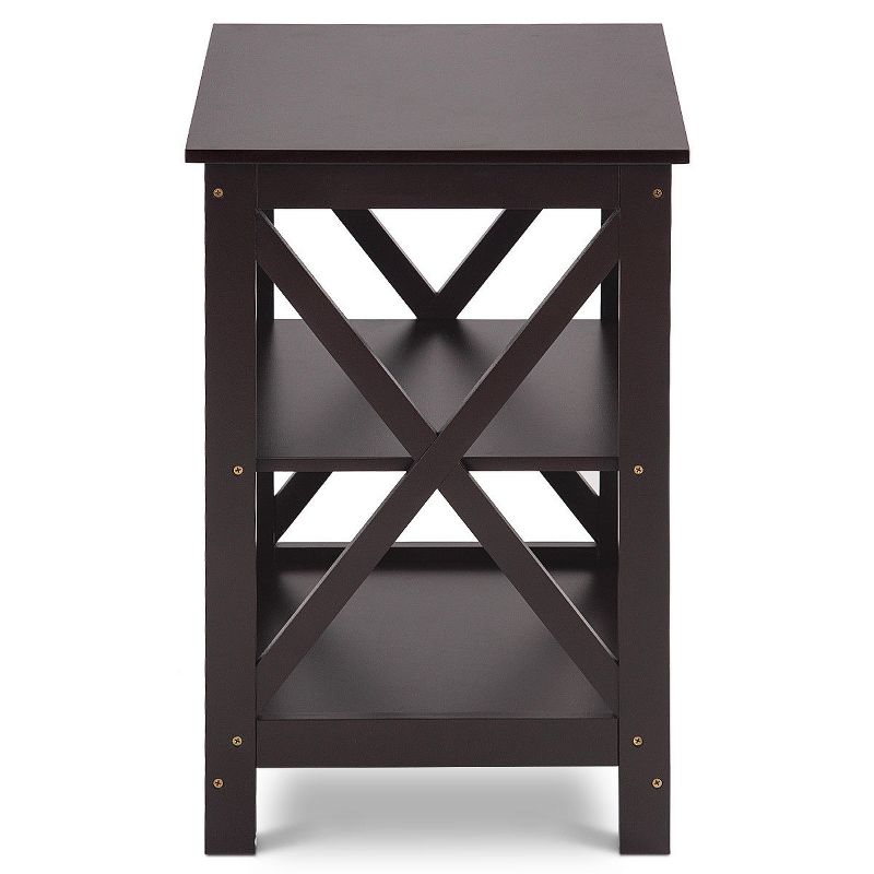 Costway 3-Tier Nightstand End Table Storage Display Shelf Living Room Furni Espresso NEW