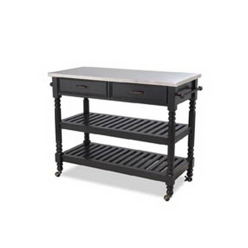 Savannah Kitchen Cart Wood - Black - Home Styles