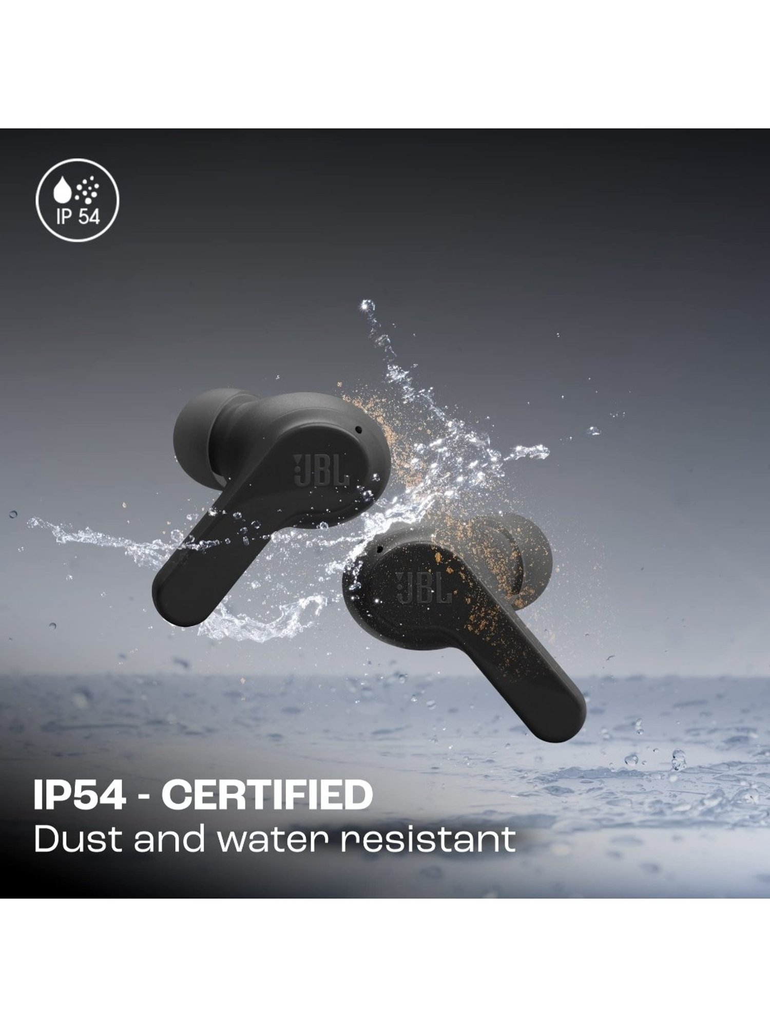 JBL Wave Beam in-Ear  with 32H Battery & Ip54 Water Resistance (Black, True Wireless)