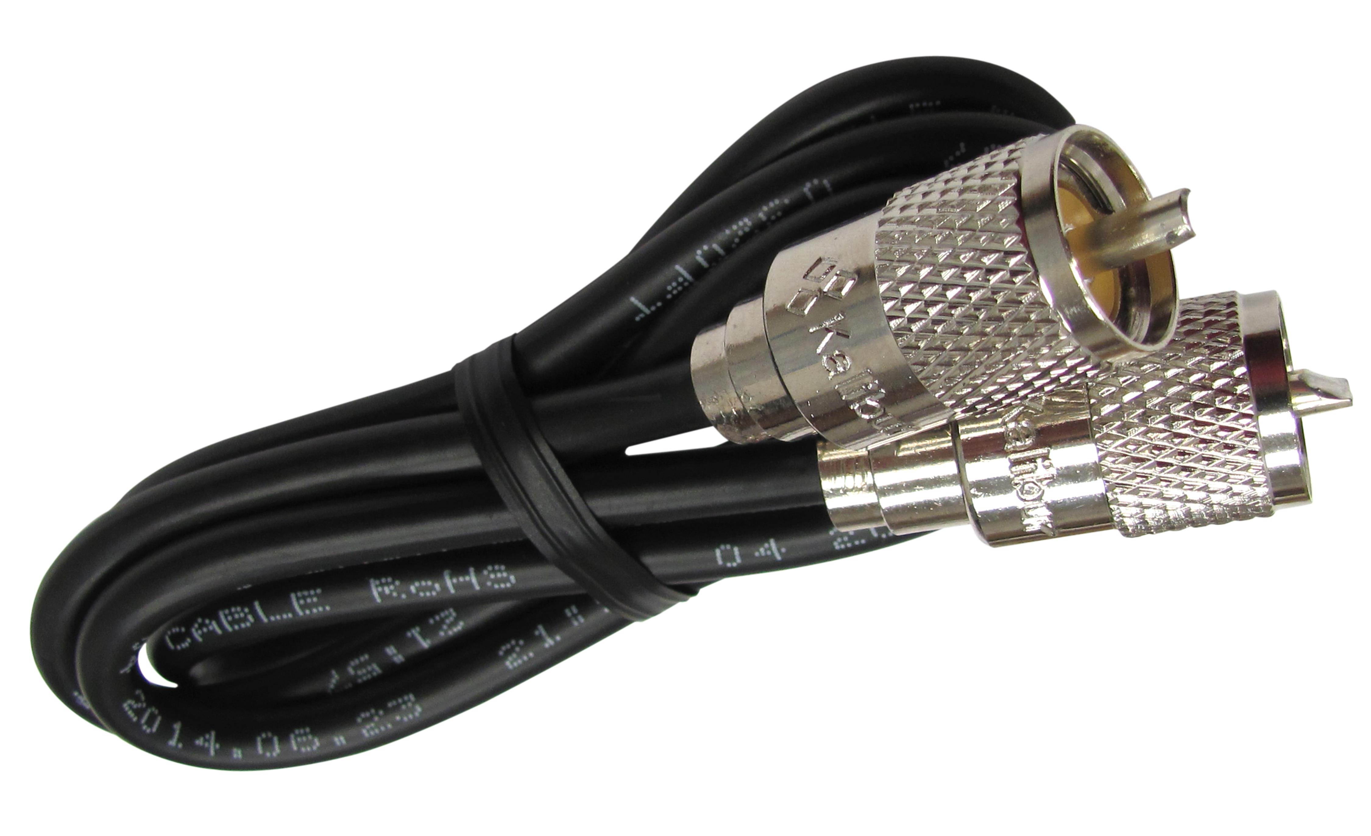 Procomm PP8X3-BLK 3 ft. RG8X Coax Cable with PL259 Connectors on Each End, Black