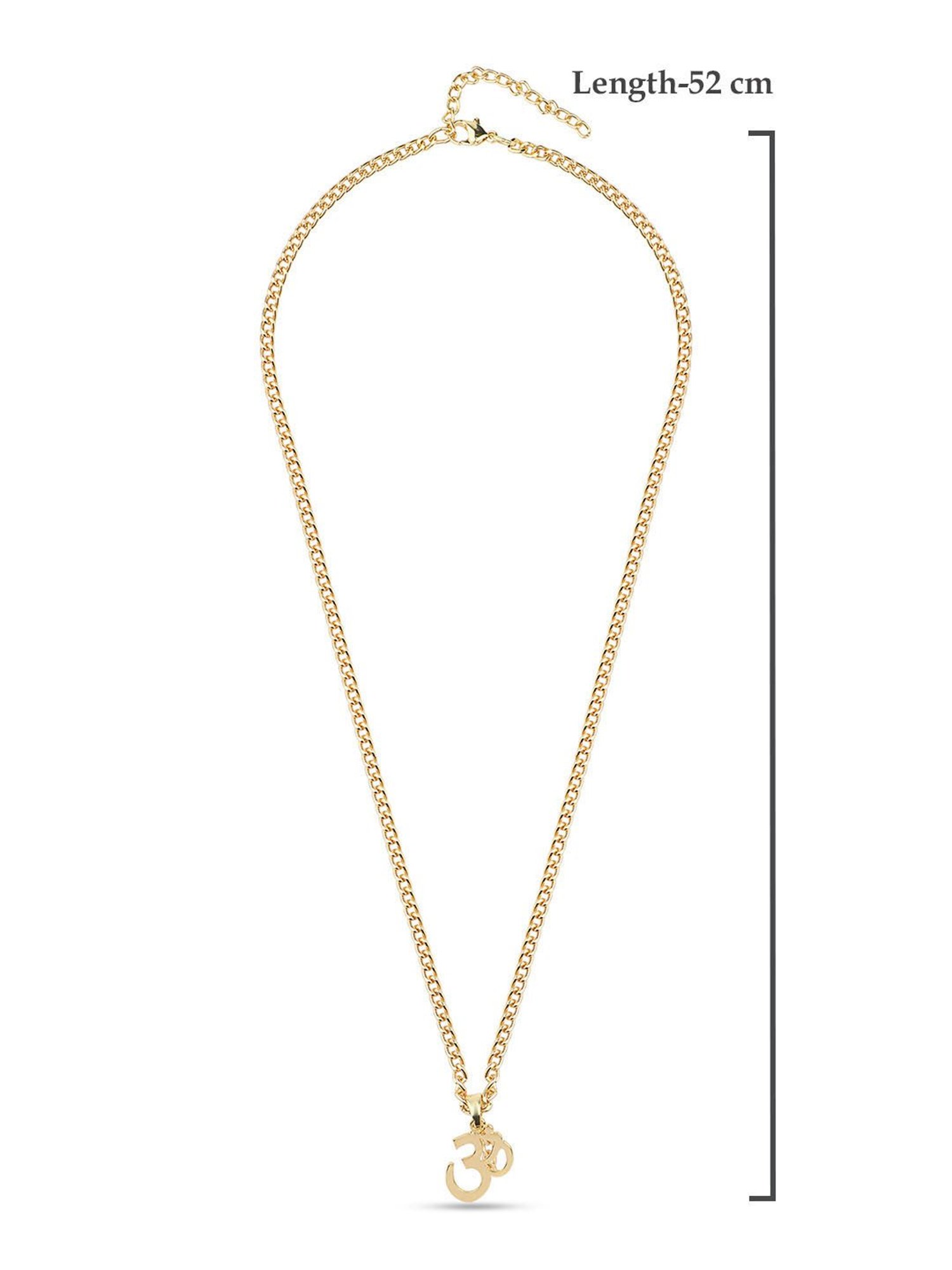 The Bro Code Gold-Plated OM Pendant Necklace for Men